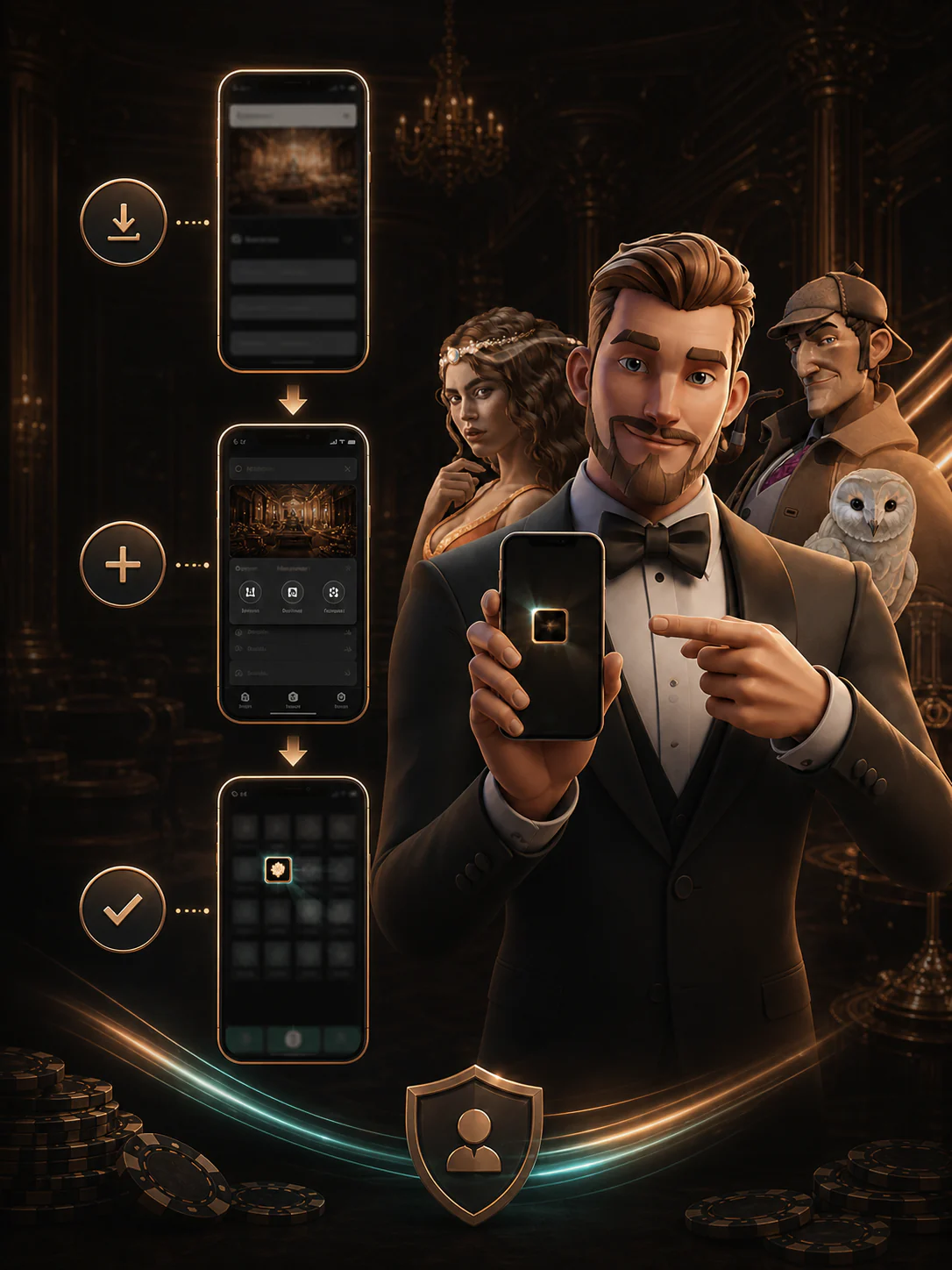 Installing the casino PWA from a mobile browser